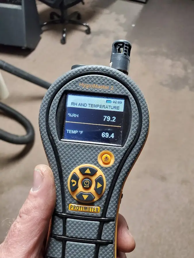 Moisture meter humidity assessment for Fire & Smoke Damage Restoration in Bridgton