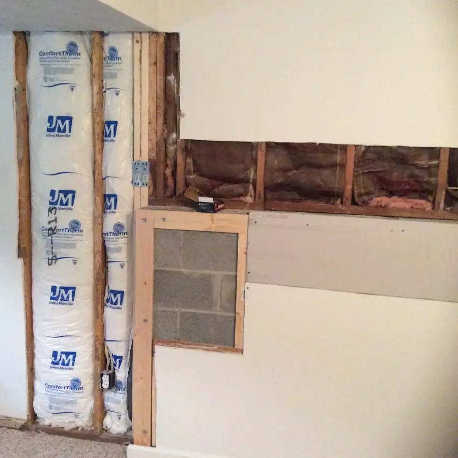 Wall insulation replacement during Contents Cleaning & Restoration in Bridgton